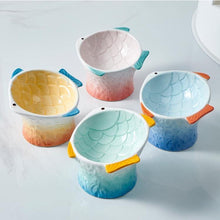 Load image into Gallery viewer, Handmade Fish Shaped Ceramics Cat Bowl - San Frenchie