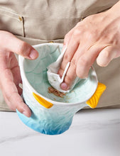 Load image into Gallery viewer, Handmade Fish Shaped Ceramics Cat Bowl - San Frenchie