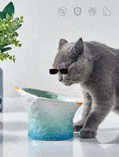 Load image into Gallery viewer, Handmade Fish Shaped Ceramics Cat Bowl - San Frenchie