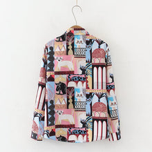 Load image into Gallery viewer, Cat Collage Print Blouse