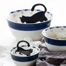 Load image into Gallery viewer, Black Cat Ceramic Tableware Plate and Bowl - San Frenchie