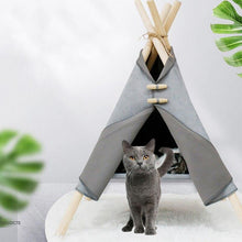 Load image into Gallery viewer, Canvas Pet Tepee Bed - San Frenchie