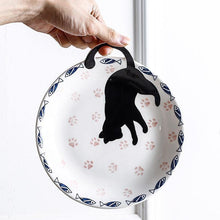 Load image into Gallery viewer, Black Cat Ceramic Tableware Plate and Bowl - San Frenchie