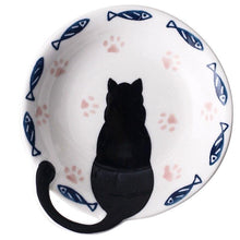Load image into Gallery viewer, Black Cat Ceramic Tableware Plate and Bowl - San Frenchie