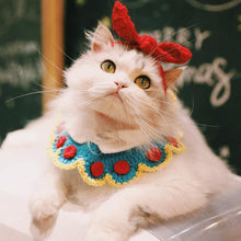 Load image into Gallery viewer, Hand-Knitted Snow White Pet Collar - San Frenchie