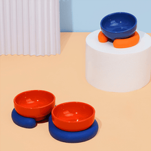 Load image into Gallery viewer, Colorful Ceramic Cat Bowl with Non-slip Base - San Frenchie