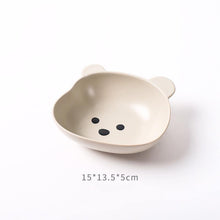 Load image into Gallery viewer, Cutie Bear Ceramic Cat Bowl & Plate Set - San Frenchie