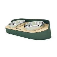 Load image into Gallery viewer, Double Side Leather Pet Double Bowl - San Frenchie