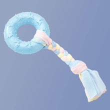 Load image into Gallery viewer, Donut Shaped Bite-Resistance Dog Toy With Rope - San Frenchie