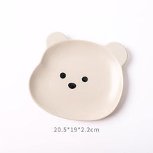 Load image into Gallery viewer, Cutie Bear Ceramic Cat Bowl & Plate Set - San Frenchie