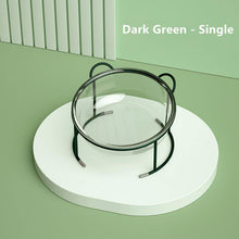 Load image into Gallery viewer, Bear Ears Glass Double Pet Bowl - San Frenchie