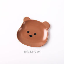 Load image into Gallery viewer, Cutie Bear Ceramic Cat Bowl & Plate Set - San Frenchie