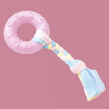 Load image into Gallery viewer, Donut Shaped Bite-Resistance Dog Toy With Rope - San Frenchie