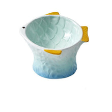Load image into Gallery viewer, Handmade Fish Shaped Ceramics Cat Bowl - San Frenchie