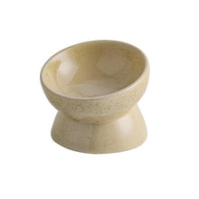 Load image into Gallery viewer, Hand Made Bevel Anti-Tipping Ceramic Cat Bowl - San Frenchie