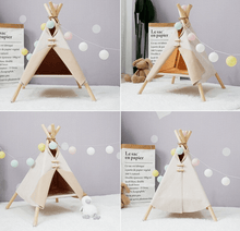 Load image into Gallery viewer, Canvas Pet Tepee Bed - San Frenchie