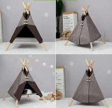 Load image into Gallery viewer, Canvas Pet Tepee Bed - San Frenchie