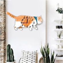 Load image into Gallery viewer, Walking Cat Wall Clock