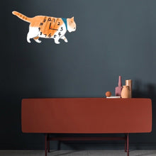 Load image into Gallery viewer, Walking Cat Wall Clock