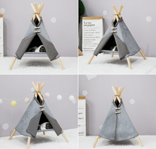 Load image into Gallery viewer, Canvas Pet Tepee Bed - San Frenchie