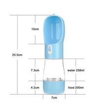 Load image into Gallery viewer, blue travel water bowl for small and large dogs