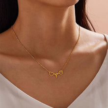Load image into Gallery viewer, Stainless Steel Heart Beat Paw Print Necklace - San Frenchie