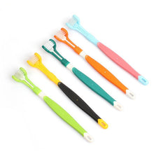 Load image into Gallery viewer, 5 Pcs Three Sided Pet Toothbrush - San Frenchie