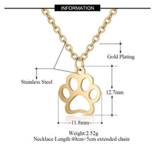 Load image into Gallery viewer, Stainless Steel Paw Print Necklace - San Frenchie