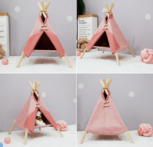 Load image into Gallery viewer, Canvas Pet Tepee Bed - San Frenchie