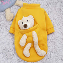 Load image into Gallery viewer, Pocket Teddy Bear Striped Dog Sweater Costume