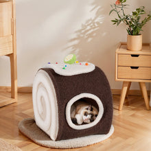 Load image into Gallery viewer, Choco Swiss Roll Cat Cave
