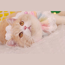 Load image into Gallery viewer, Bow Lace Saliva Towel Cat Bib
