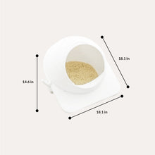 Load image into Gallery viewer, Space Capsule Semi-Enclosed Cat Litter Box with Scoop
