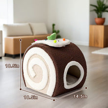 Load image into Gallery viewer, Choco Swiss Roll Cat Cave
