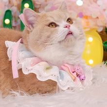 Load image into Gallery viewer, Bow Lace Saliva Towel Cat Bib
