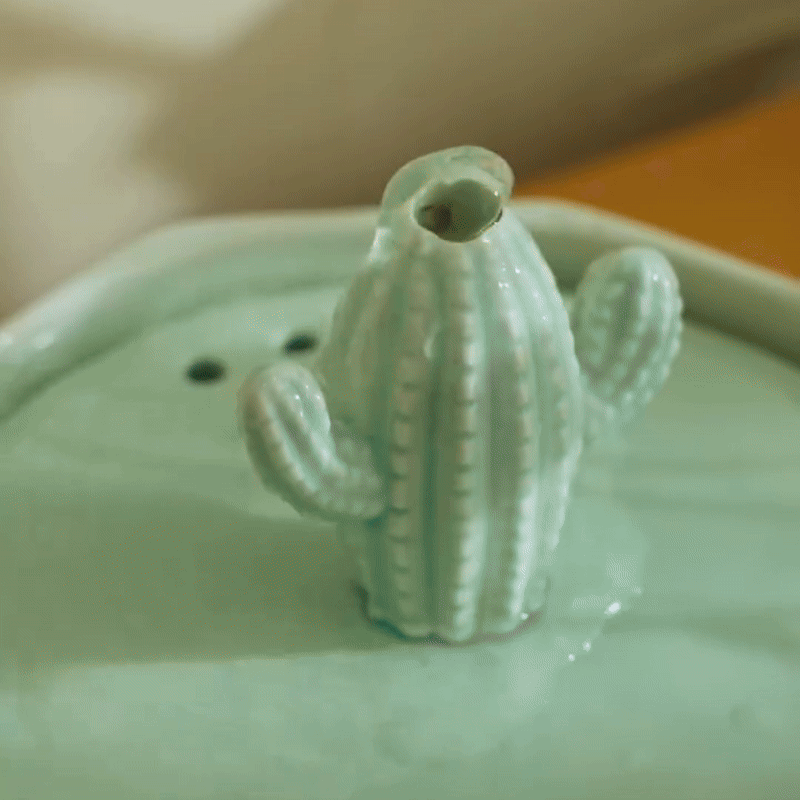 Cactus Style Cat Water Fountain