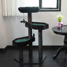 Load image into Gallery viewer, Gothic Style Cat Tree in retro green color
