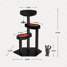 Load image into Gallery viewer, Dimensions of the Gothic Style Cat Tree
