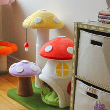 Load image into Gallery viewer, Magic Mushroom Cat Tree placed beside a cabinet
