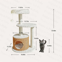 Load image into Gallery viewer, Dimensions of the Milk Cloud Cat Tree
