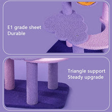 Load image into Gallery viewer, Moonlight Cat Tree with E1 grade sheet, durable construction, and triangle support
