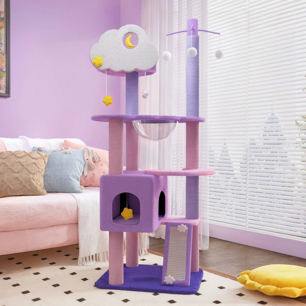 Monnlight Deluxe Cat Tree in the living room