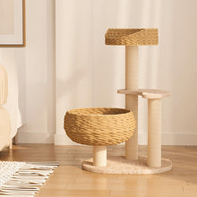 Load image into Gallery viewer, front view of Sleeping in the Bowl Cat Tree in bedroom
