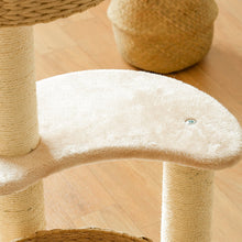 Load image into Gallery viewer, plush crescent platform of Sleeping in the Bowl Cat Tree
