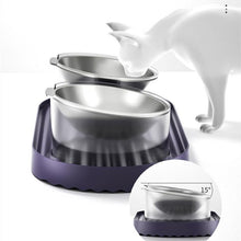 Load image into Gallery viewer, 304 Stainless Steel Transparent Pet Double Bowl - San Frenchie
