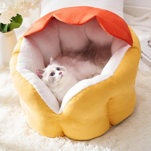 Bud Shaped Cat Bed House - San Frenchie