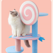 Load image into Gallery viewer, Candy World Cat Climbing Tree

