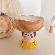 Load image into Gallery viewer, Dress Doll Ceramic Cat Bowl

