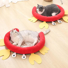 Load image into Gallery viewer, Crab Shaped Open Pet Sleeping Nest - San Frenchie
