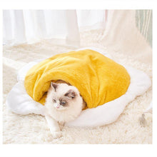 Load image into Gallery viewer, Fried Egg Closed Cat Bed - San Frenchie
